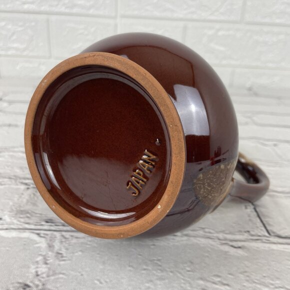 Vintage Brown Drip Glaze Ceramic Pitcher Jug Creamer JAPAN - Picture 5 of 8